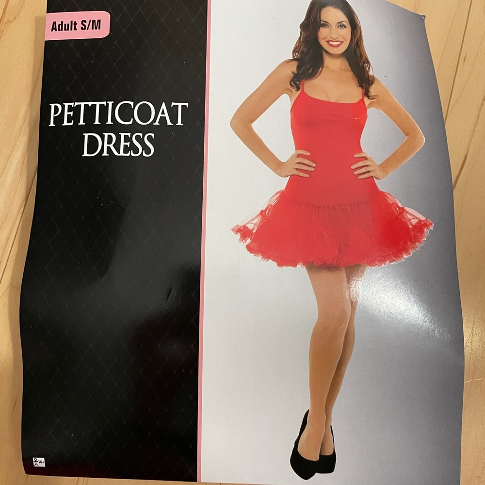 Red Petticoat Dress with devil horns